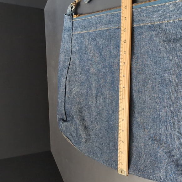 Lee Women's Upcycled Blue Denim Jeans Crossbody Bag. - Picture 10 of 10